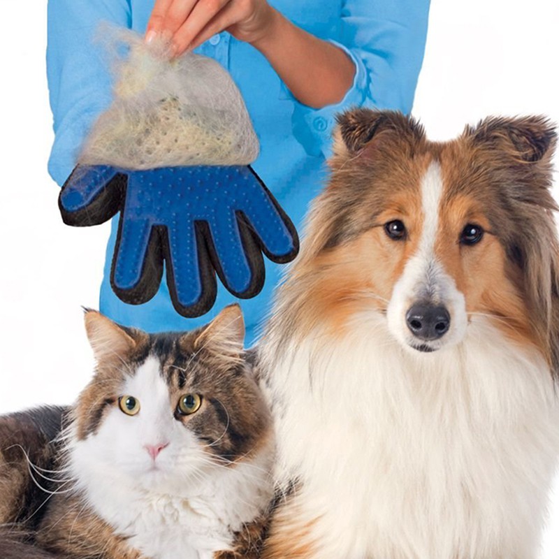 NICREW Sarung Tangan Pijat Grooming Kucing / Anjing - Blue