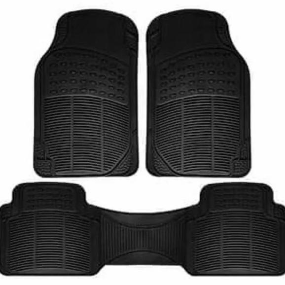 Karpet Karet Mobil Universal Tebal Q2 LUXIO hitam dan Cream 021