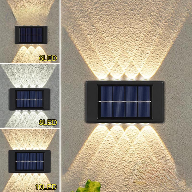 【Ready Stock】10 LED Lampu Dinding Solar/Lampu Dinding Luar Rumah/LED Lampu Dinding Tenaga Surya/Lampu Dinding Outdoor Tenaga Matahari