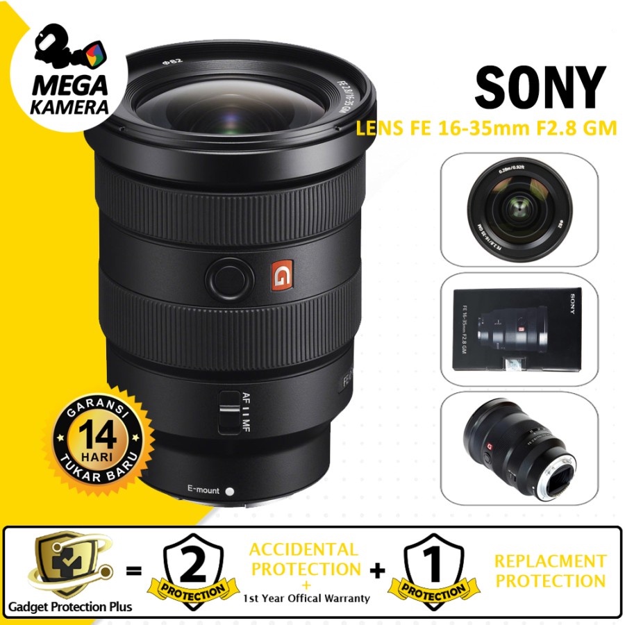 Lensa Sony FE 16-35mm f/2.8 GM Lens Wide Angle - Full Frame