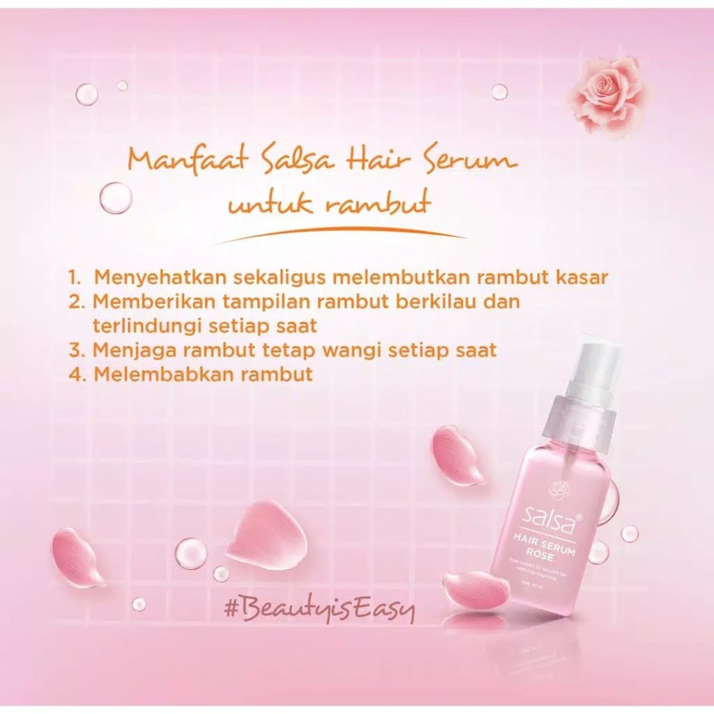 SALSA HAIR SERUM RAMBUT PERFUME SPRAY ROSE ( Bisa Untuk Hijab )