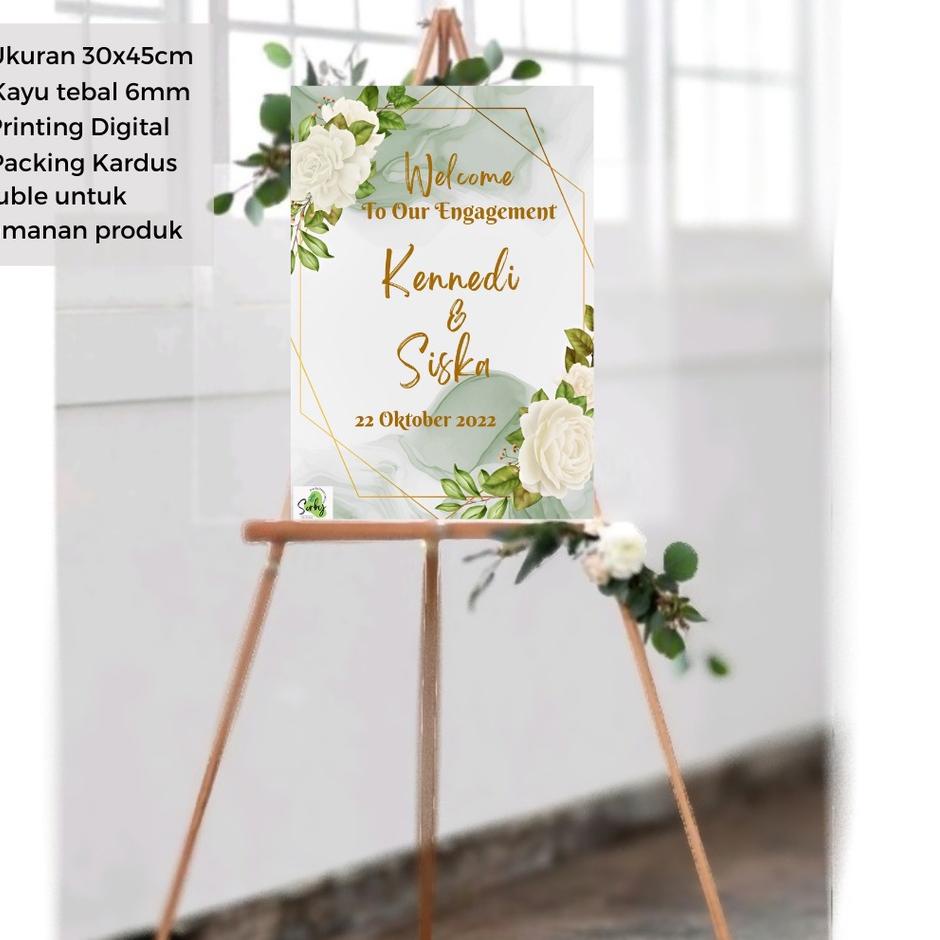 

Grosir Hari Ini papan dekorasi lamaran nikahan aqiqah digital printing dengan kaki kayu