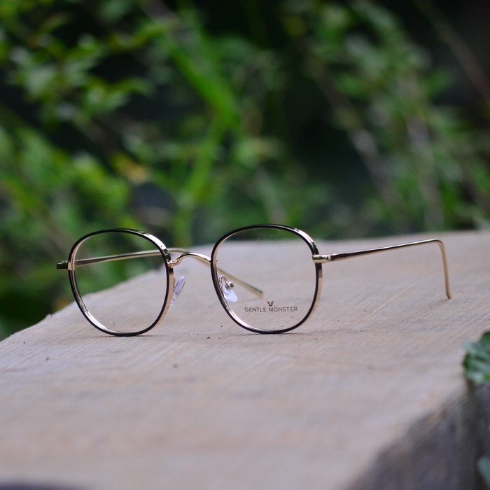 Kacamata Blueray Retro / Anti Radiasi BEST &amp;NEW|2261 Frame Optik|Korean Style - BLUERAY NORMAL