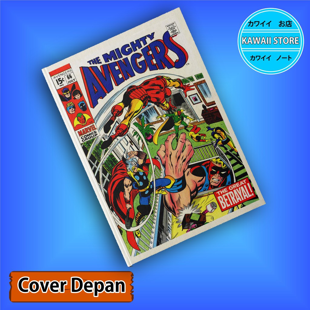 

Notebook / Pocket book Hard Cover Film Marvel Avengers KLASIK COVER 10 uk A5 & A6 / Notes Book