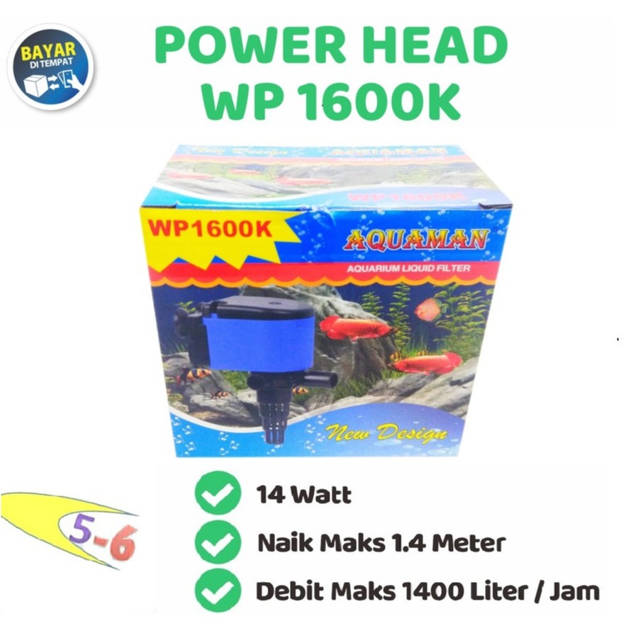 Pompa Celup Aquarium Aquaman WP 1600 K 1600K