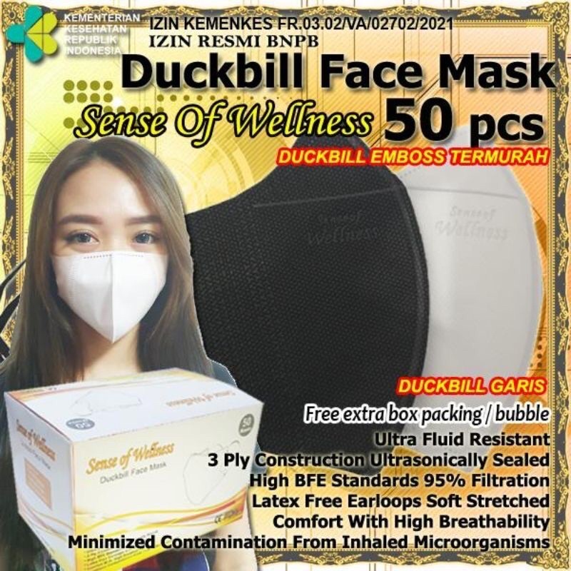 Masker Duckbill 3Fly EMBOS ORI Wellness