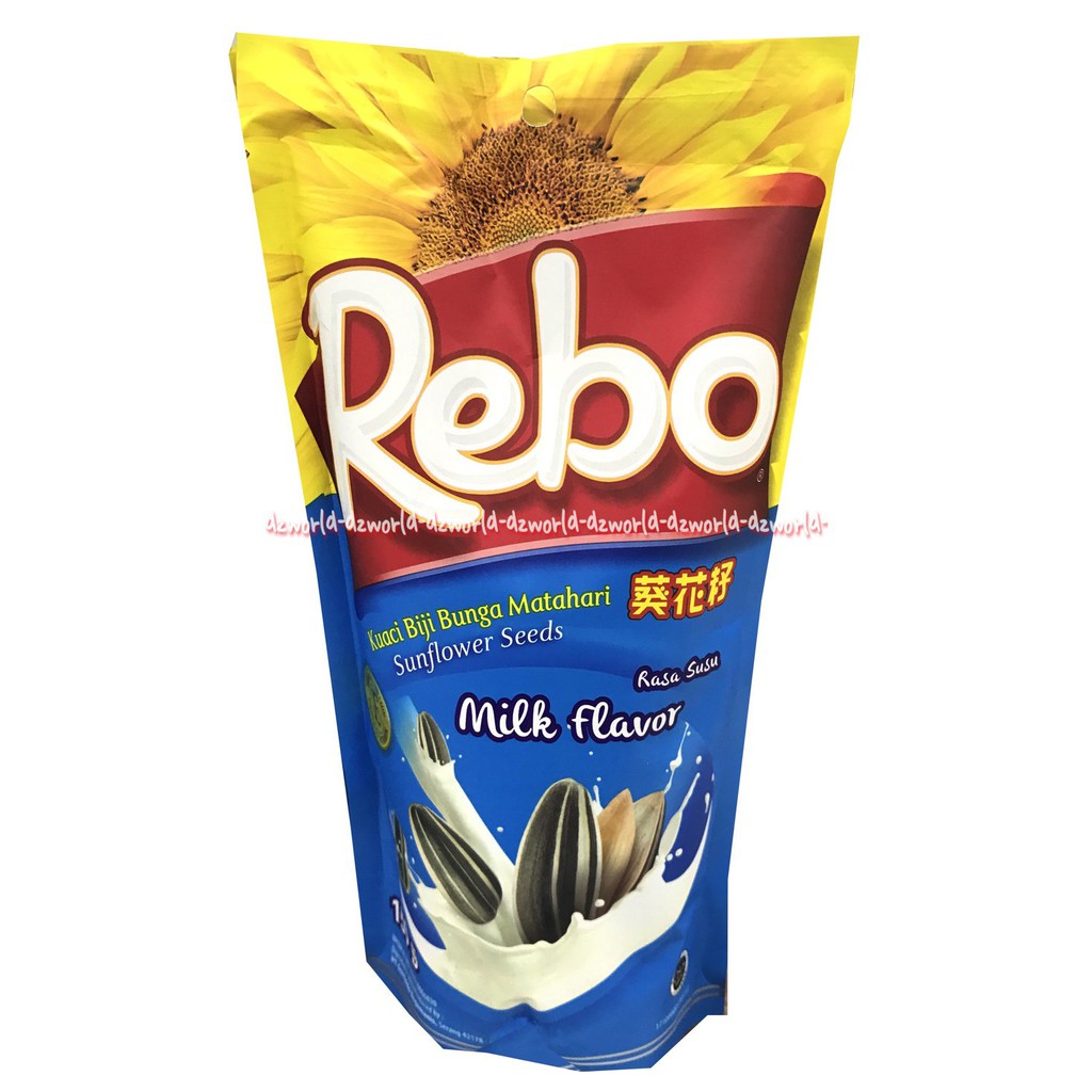 Rebo Kuaci Original Milk Flavour 150gr  Biji Bunga Matahari Wangi Gurih Enak Cemilan Kwaci