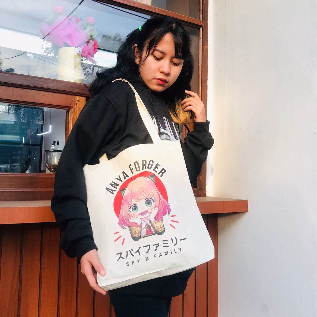 Totebag Anya Spy x Family Cream Anime Manga Premium