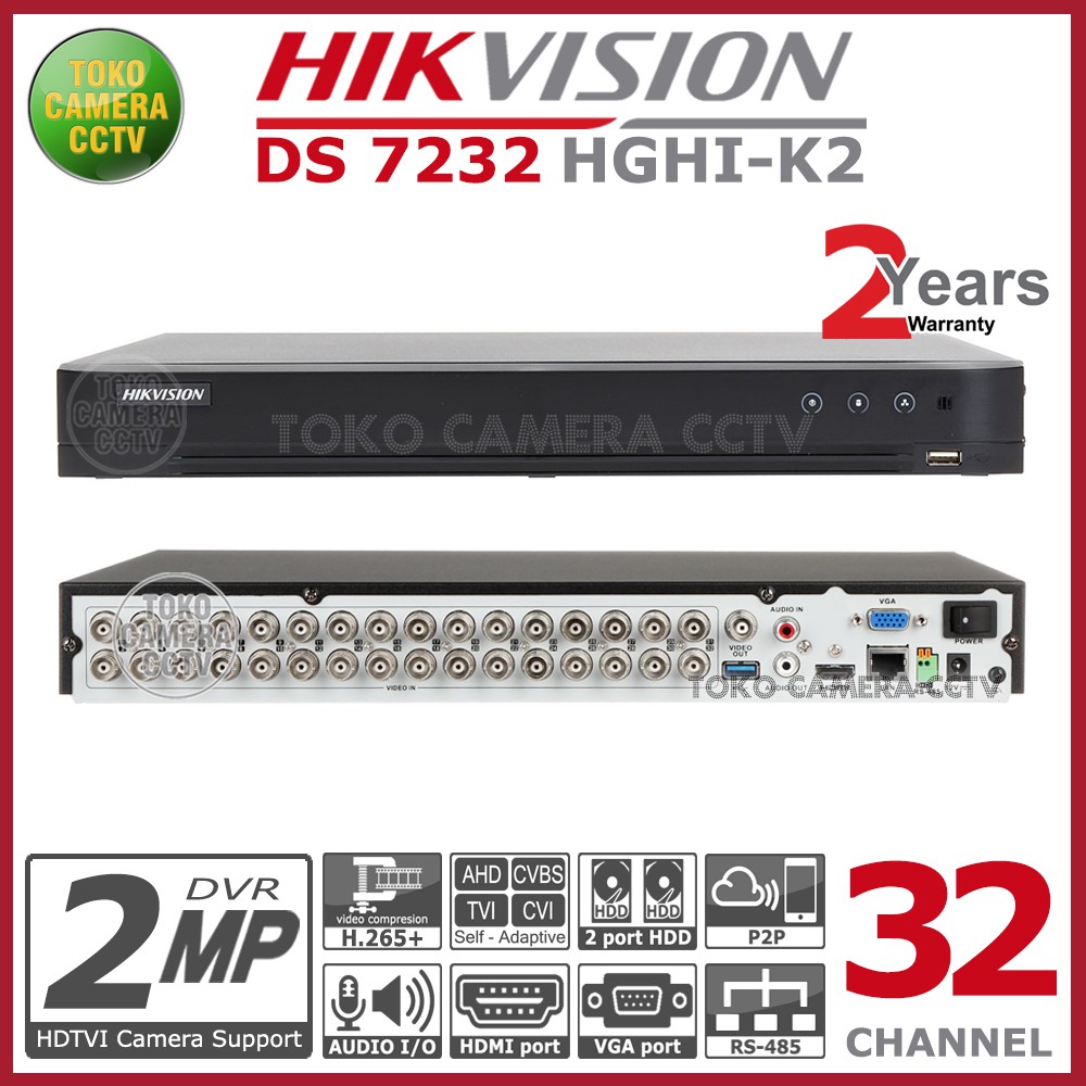 PAKET CCTV HIKVISION 2MP 32 CHANNEL 32 KAMERA