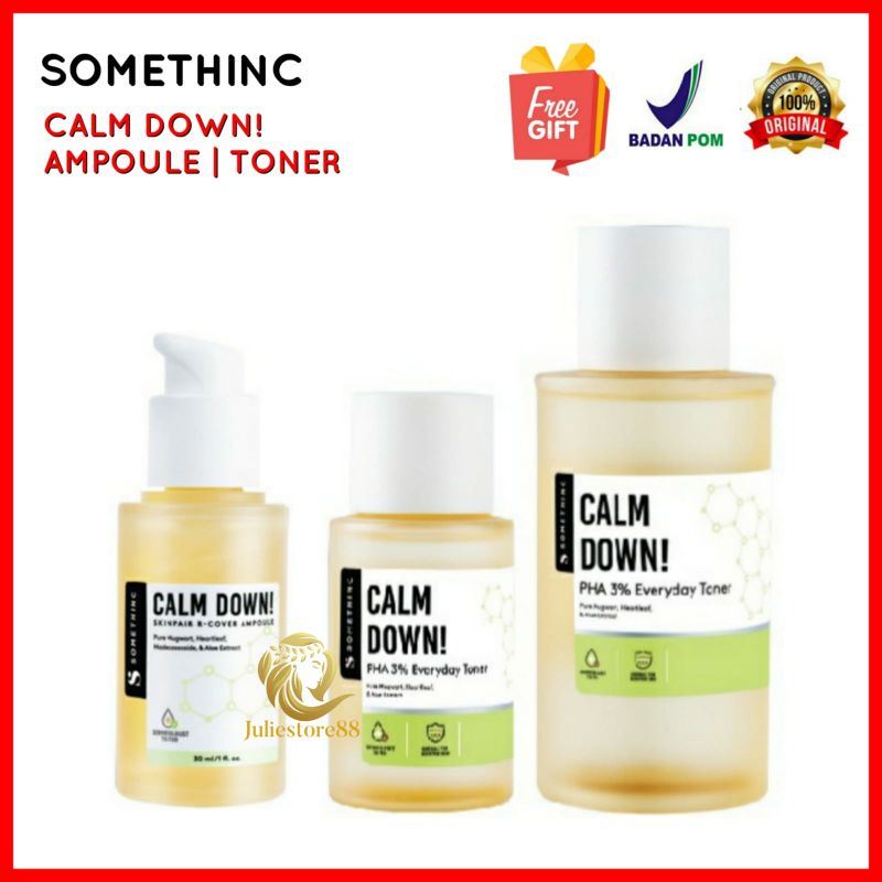 (FULLSIZE) SOMETHINC Calm Down! PHA 3% Everyday Toner Skinpair R-Cover Ampoule