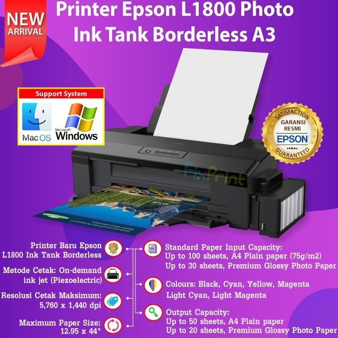 Printer Epson L1800 Print A3+ GARANSI RESMI A3 INFUS Ori Original Star seller termurah