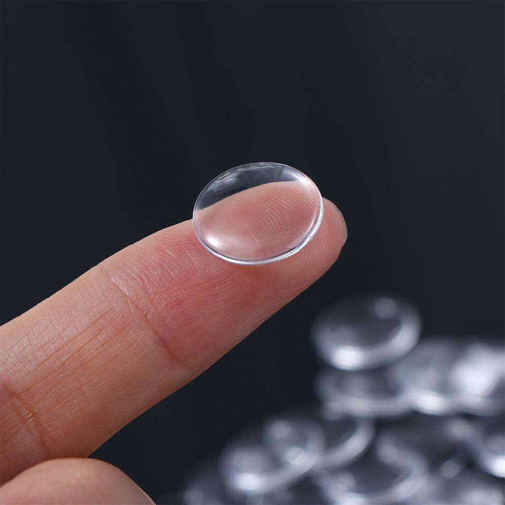 Mxbeauty Glass Eye Chips 20Pcs Cabochon Doll Bola Mata 14mm Flat Back Clear Glass Penutup Mata Boneka