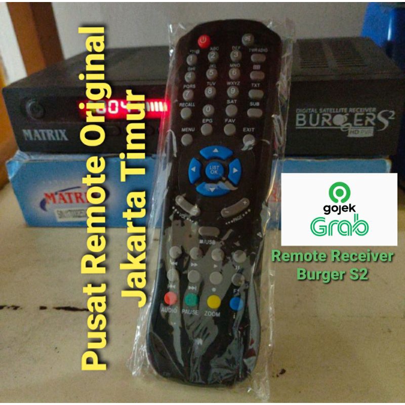 REMOTE REMOT STB RECEIVER MATRIX BURGER S2 SEPERTI ORIGINAL