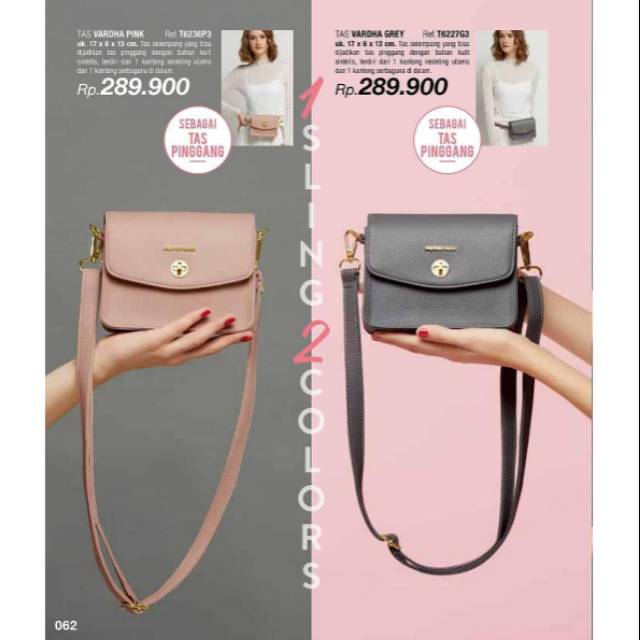 TAS PINGGANG WANITA / TAS SELEMPANG WANITA SOPHIE MARTIN PARIS KULIT PINK VARDHA PINK PROMO