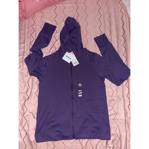 AlRism Jaket Mesh Hoodie Proteksi sina UV by UNIQLO