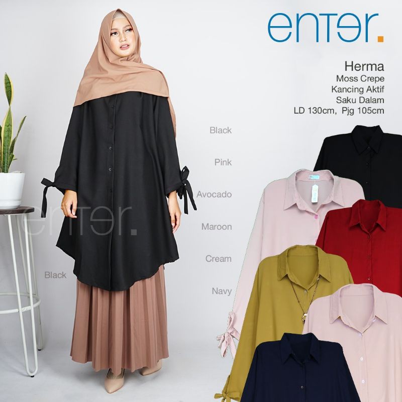 Baju Atasan Jumbo Big Size Herma LD 130 cm Panjang 105 cm Long Tunik