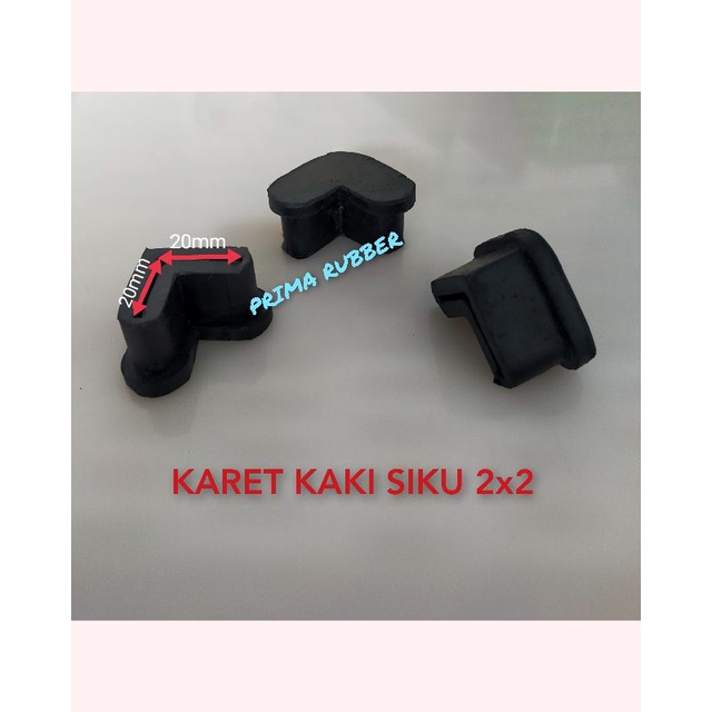 KARET KAKI SIKU 2x2 KARET KAKI MEJA RAK KURSI BESI SIKU