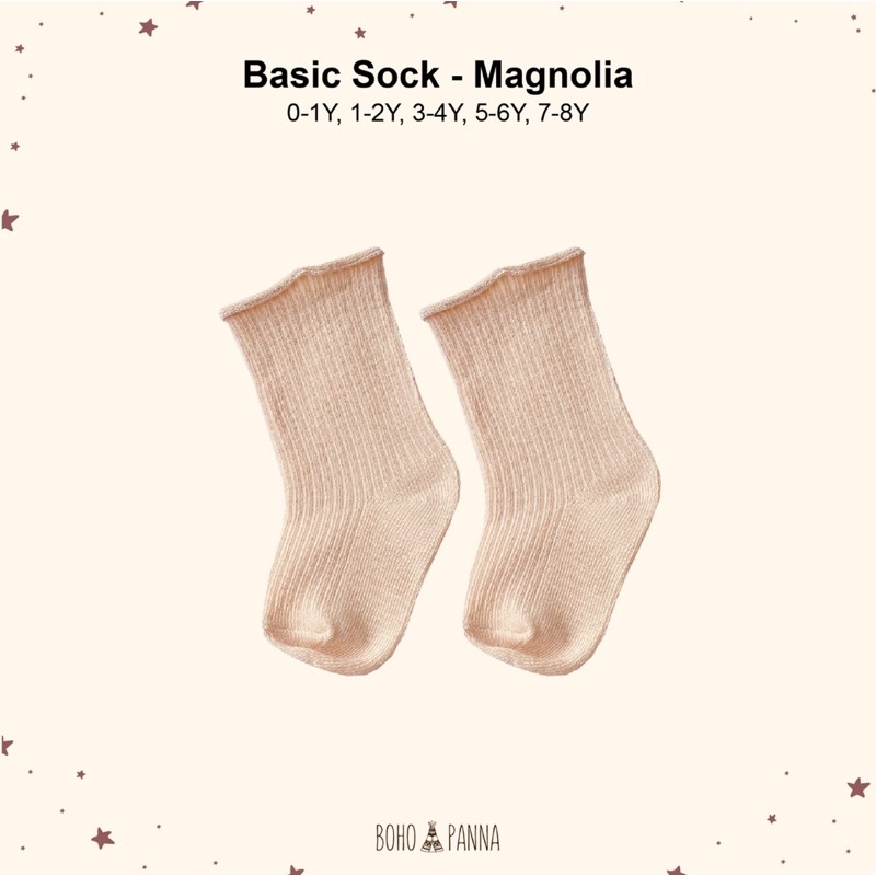 BASIC SOCK - BOHOPANNA - Kaos Kaki Bayi Newborn &amp; Anak 1-8 Tahun