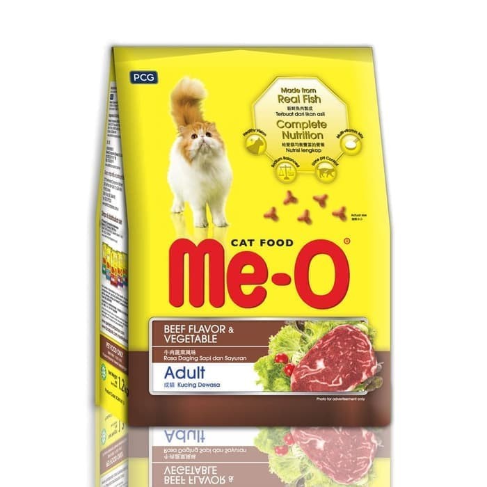 Meo Beef Vegetable 1.2kg Freshpack - Makanan Kucing Dewasa Me-O