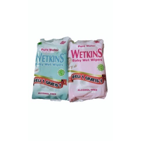 TISSUE BASAH WETKINS BABY WET WIPES BUY 1 GET 1 | TISSUE BASAH BELI 1 GRATIS 1 [SWEETSPACE]