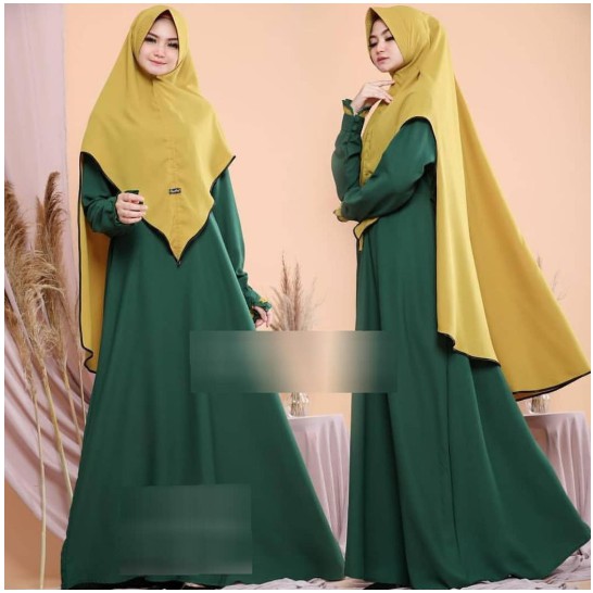 KONVEKSI - JYLO SYARI - Laras Syari | Gamis + Khimar Bahan Super Lembut | Muslimah
