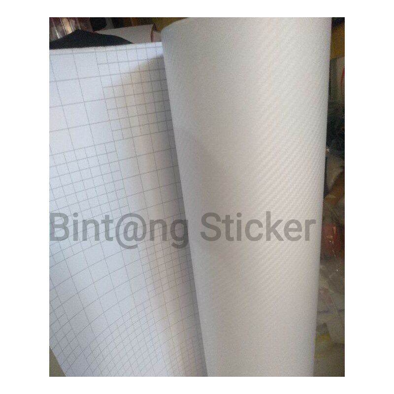 Stiker skotlet motor carbon 3D putih skotlet motor karbon skotlet karbon putih