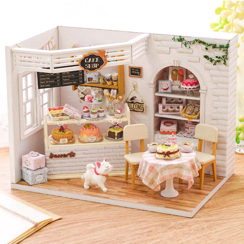 Cutebee Diy Dollhouse Miniatur Rumah Rumahan Furnitur ...