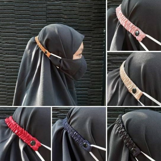 Konektor Masker Hijab | Pengait Masker Kain Hijab