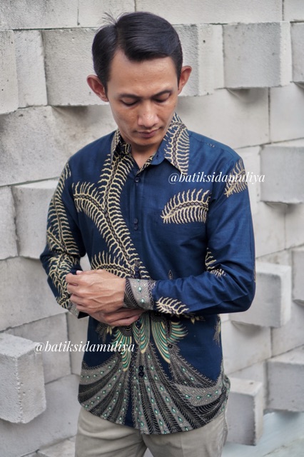 Sidamuliya Batik Kemeja Pria Slimfit Premium Bule Chandra Lengan Panjang