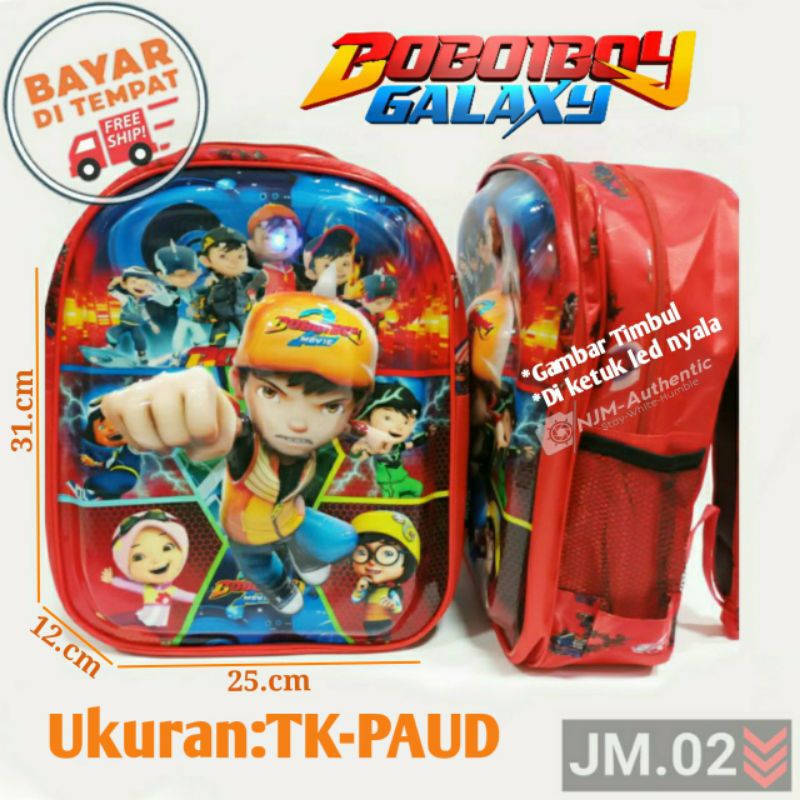 Tas Anak Tk Laki Laki Tas Boboboy Anak Laki Laki Tas Boboiboy Anak Tk Paud Led Lampu Nyala Laki Laki Tas Boboyboy Anak Laki Laki Tas Sekolah Boboiboy Anak Laki Laki Spiderman Tobot Transformers