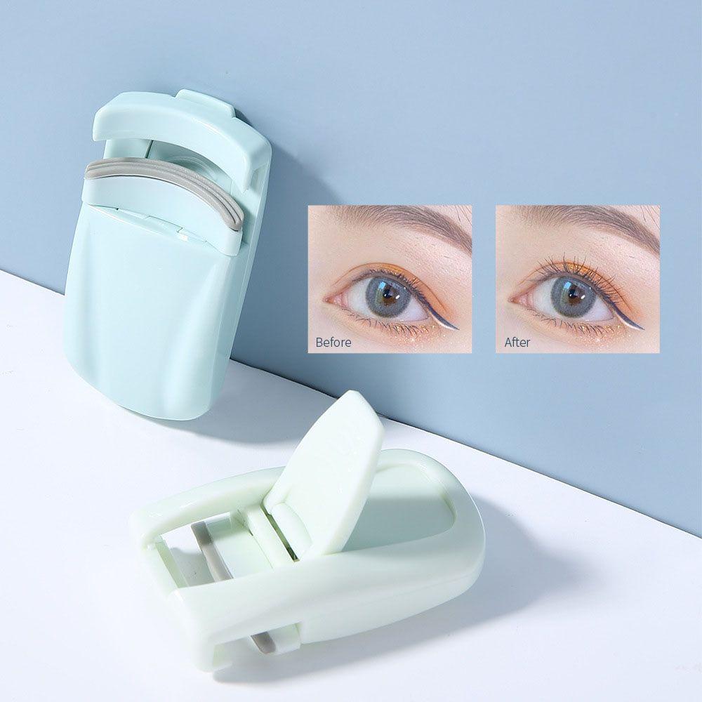 Solighter 1PCs Curling Eyelash Clip Mini Push-on Kecantikan Kosmetik Wanita Alat Makeup Lashes Curler