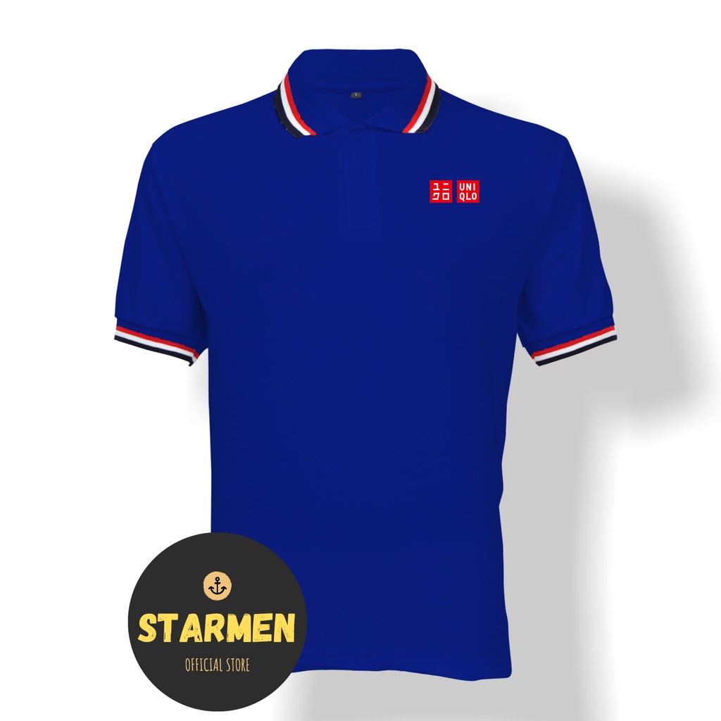 Kaos Polo Shirt Pria Kerah Logo UNQLO OO