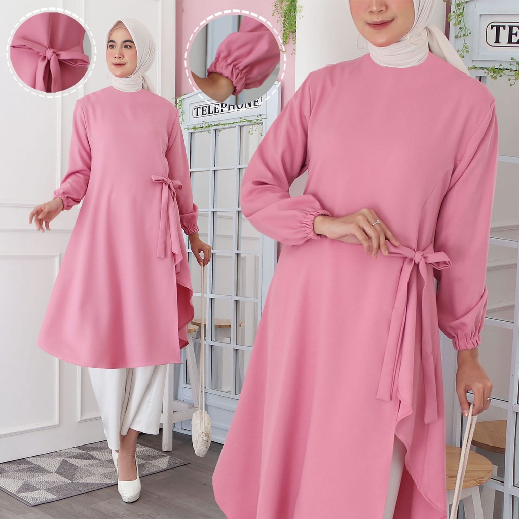 Long tunik wanita tunik Fashion Hijab Wanita 807 Mrs2