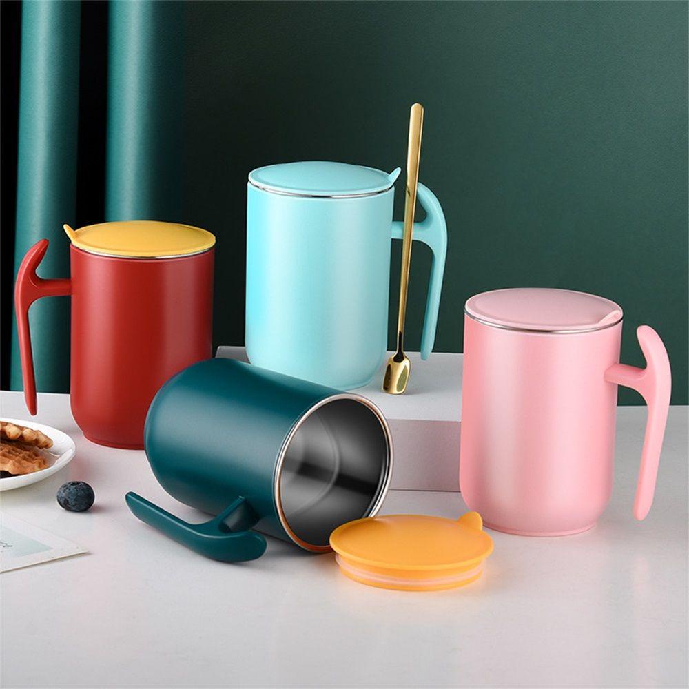Mug Kopi SOLIGHTER 550ML Ramah Lingkungan Kapasitas Besar 304gelas Susu Stainless Steel