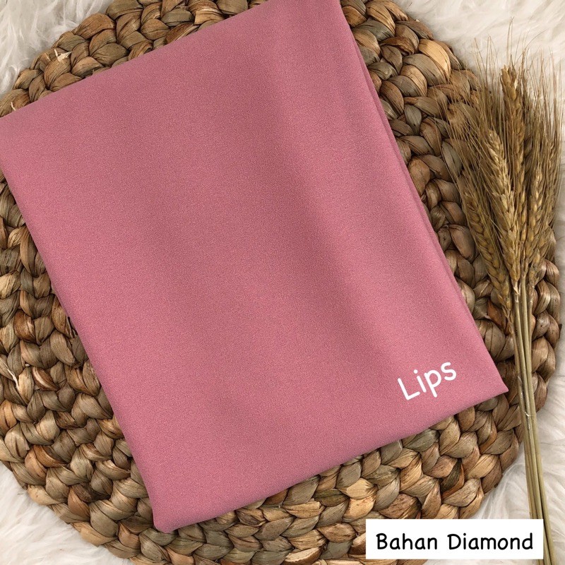 PASHMINA SABYAN  DIAMOND / 180 x 74cm DIAMOND SCRAF / HIJAB / JAHIT TEPI-Lips