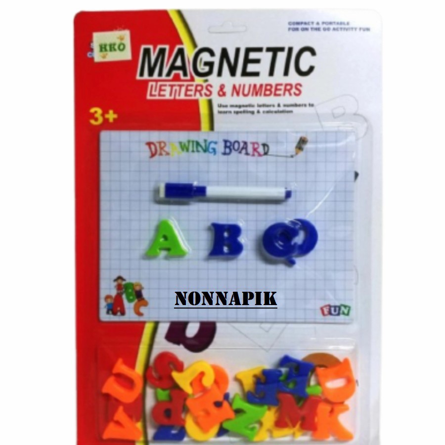 Papan Tulis Belajar ABC Drawing Board MAGNET Menulis Membaca