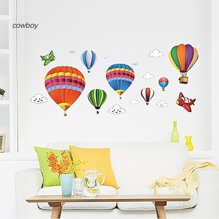 Comely 1 Pc Hot Air Balloons Wall Decals Cartoon Smooth Surface with