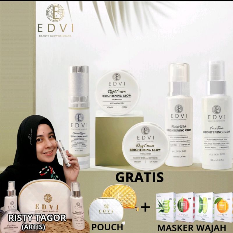 EDVI PAKET BRIGHTENING ULTIMATE EDVI/BEAUTY GLOW/PENCERAH WAJAH
