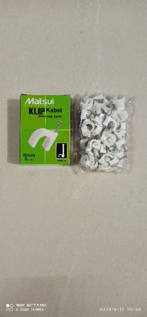 Klem Kabel 8mm / Klip Kabel Paku Beton - MATSUI