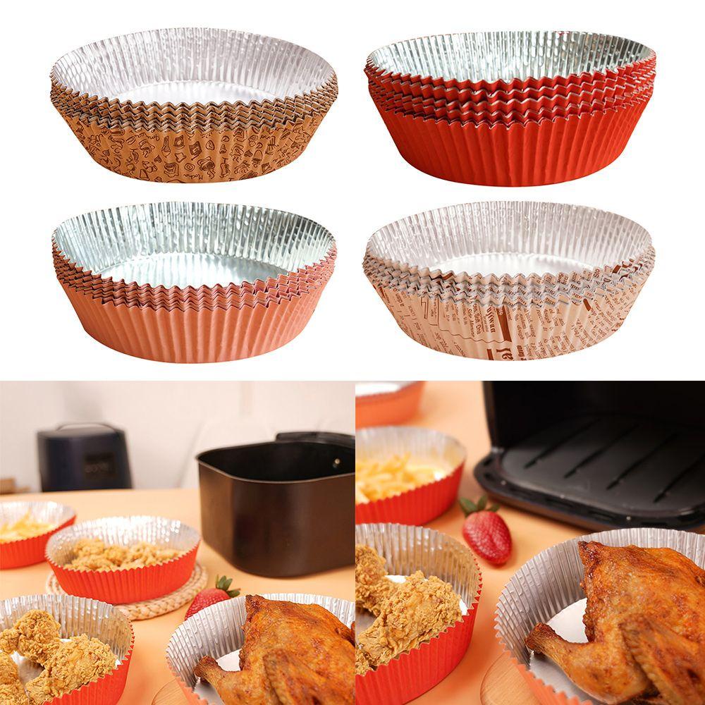 Preva 20Sheets Foil Liner Pot Sekali Pakai Memasak Untuk Baking Oil-Proof Nampan Timah Alumunium Foil Anti Lengket Untuk Air Fryer
