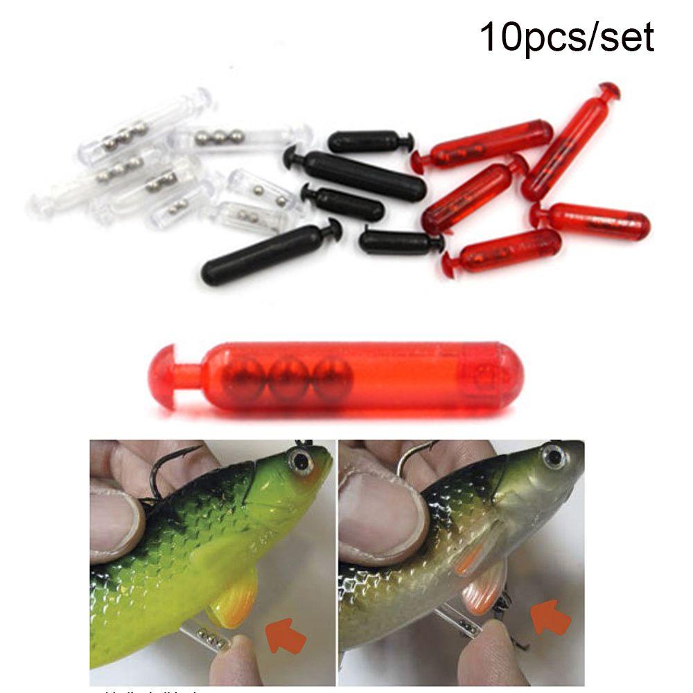 TOP 10 Pcs Memancing Mainan Kerincingan Insert Tube Tahan Lama PE Tube Steel Ball Tie Tying Sound Bar