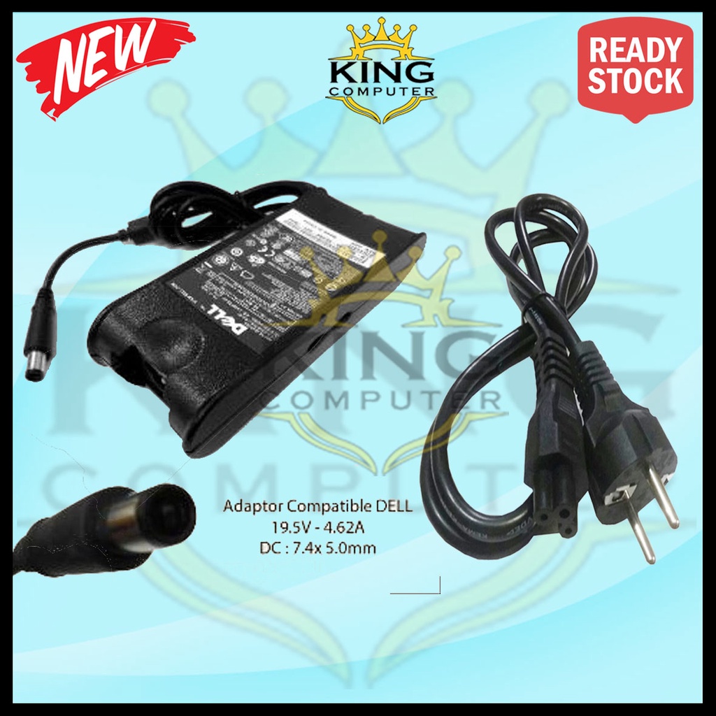 Adaptor Charger Laptop Dell 19.5V-4.62A Original Colokan Jarum Original