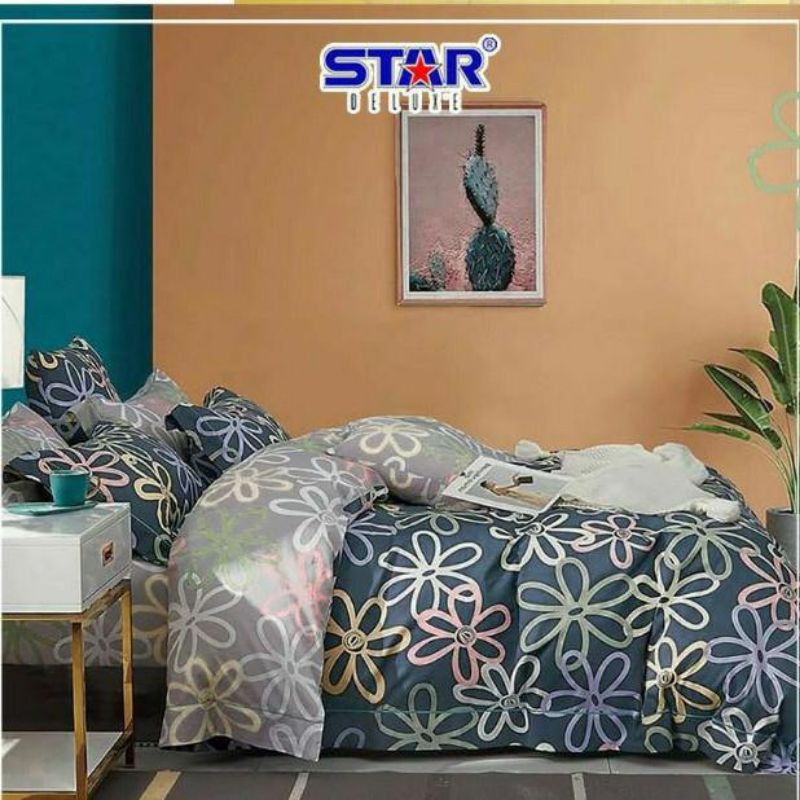 160x200 Sprei Katun Lokal +2SB+2SG Sprei Queen Size Sprei 5kaki Homemade Bedsheet