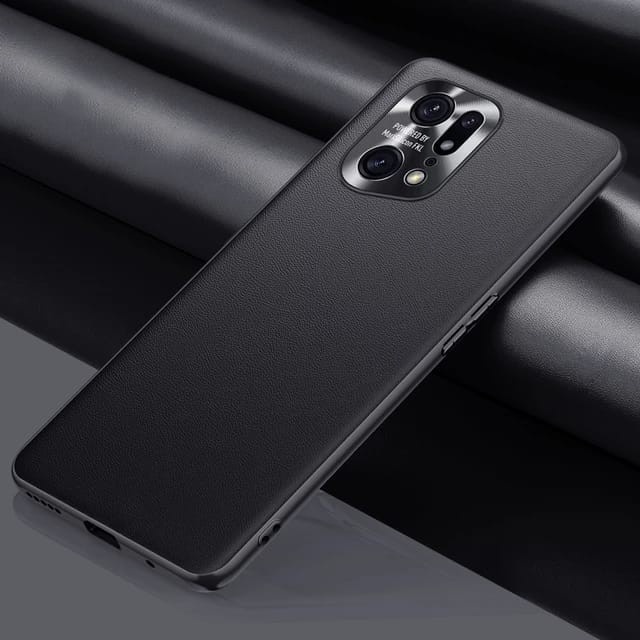 OPPO FIND X5 PRO 5G SOFT CASE LEATHER LUXURY METAL CAMERA PROTECT