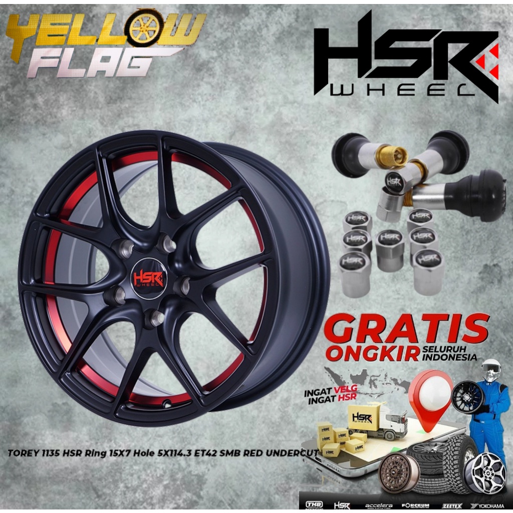 Velg Mobil Ring 15 HSR TOREY Lobang 5 Pelek Mobil Ertiga