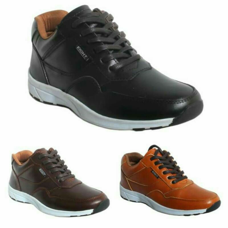 sepatu sneakers pria kulit asli
