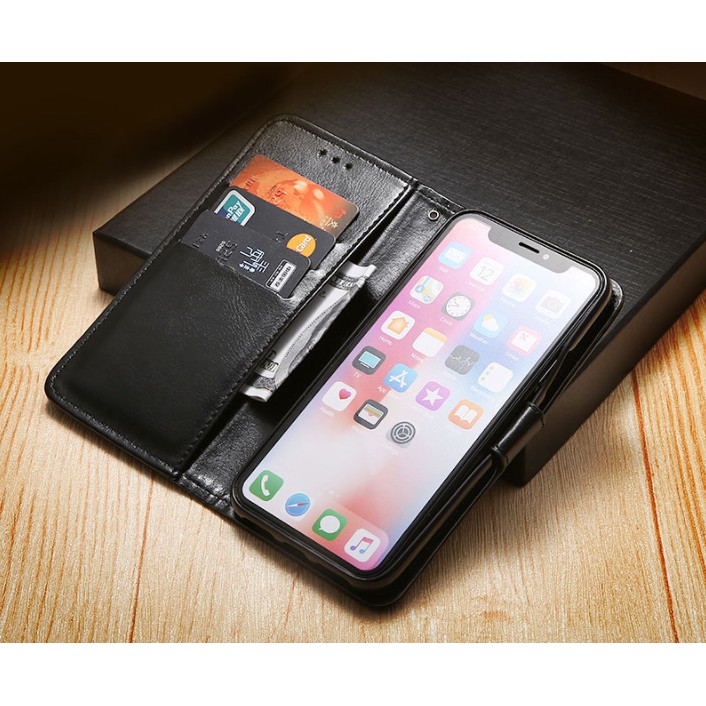 Case Leather Flip Cover Samsung A8 Plus S10 Plus S10