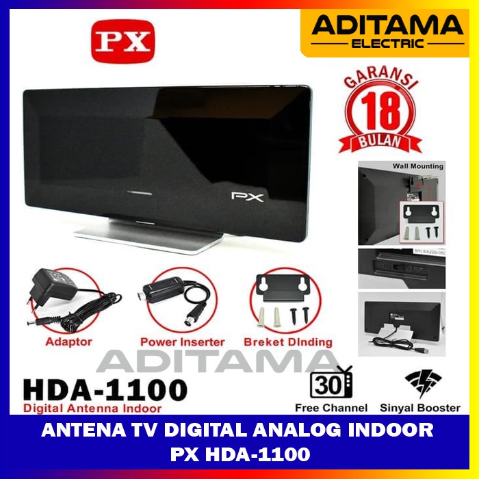 TERJAMIN ANTENA TV DIGITAL INDOOR PX HDA-1100/ PX ANTENA TV HDA 1100 PROMO