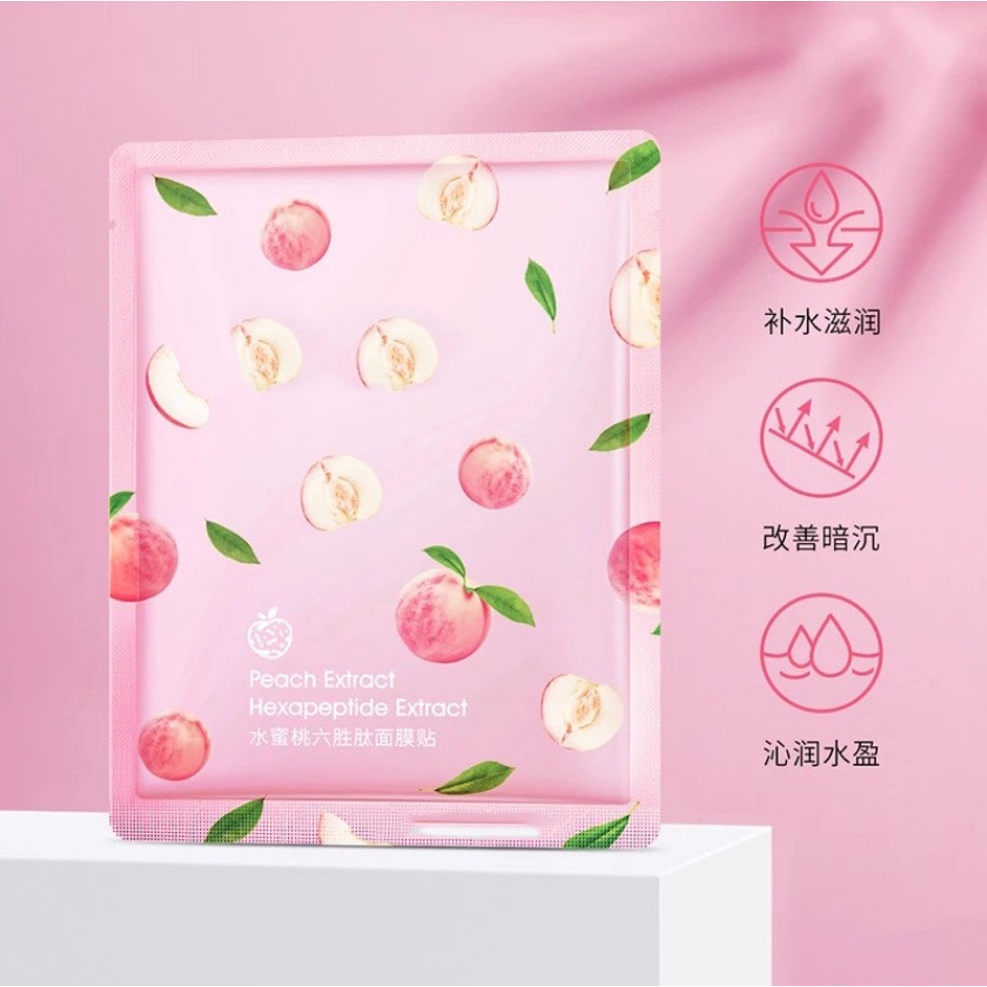 Bisa COD Termurah !!! Masker Avocado Hydrating &amp; Peach Extract Sheet Mask / Masker Wajah Organik Avocado &amp; Peach / Masker Wajah Pemutih dan Glowing / Masker Wajah Korea Serum Wajah Anti Aging Masker Jerawat &amp; Masker Komedo – Masker Muka Murah Pria Wanita