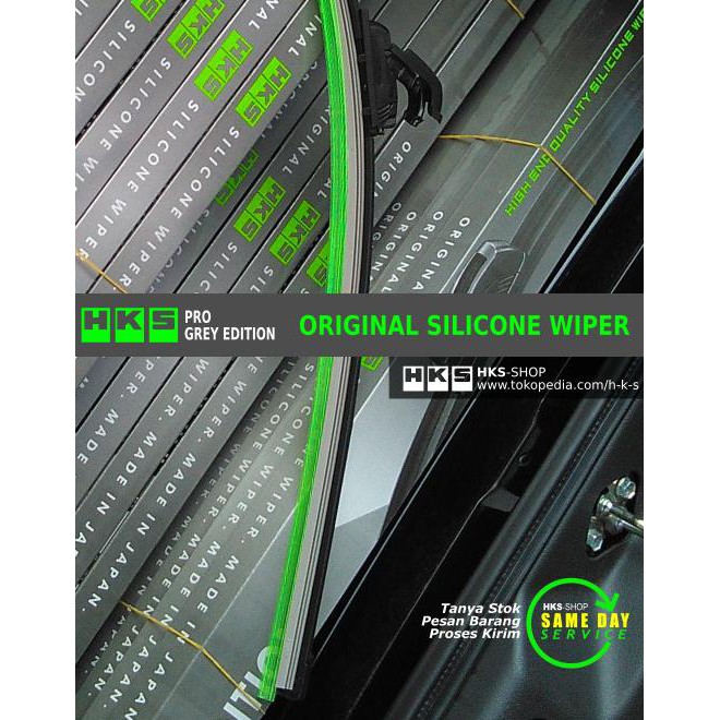 BARU HKS PRO SILICONE WIPER / WIPER SILIKON (SEPASANG) TERPERCAYA